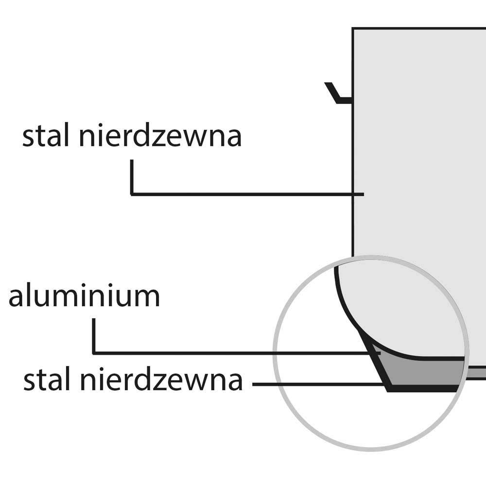 Garnek wysoki z pokrywką, stalowy, Ø 200 mm, V 6.3 l - obrazek 2