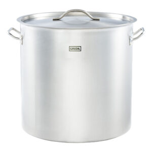 Garnek wysoki z pokrywką, stalowy, Gredil, Ø 450 mm, V 71.6 l
