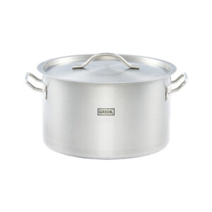 Garnek średni z pokrywką, stalowy, Gredil, Ø 360 mm, V 22.4 l
