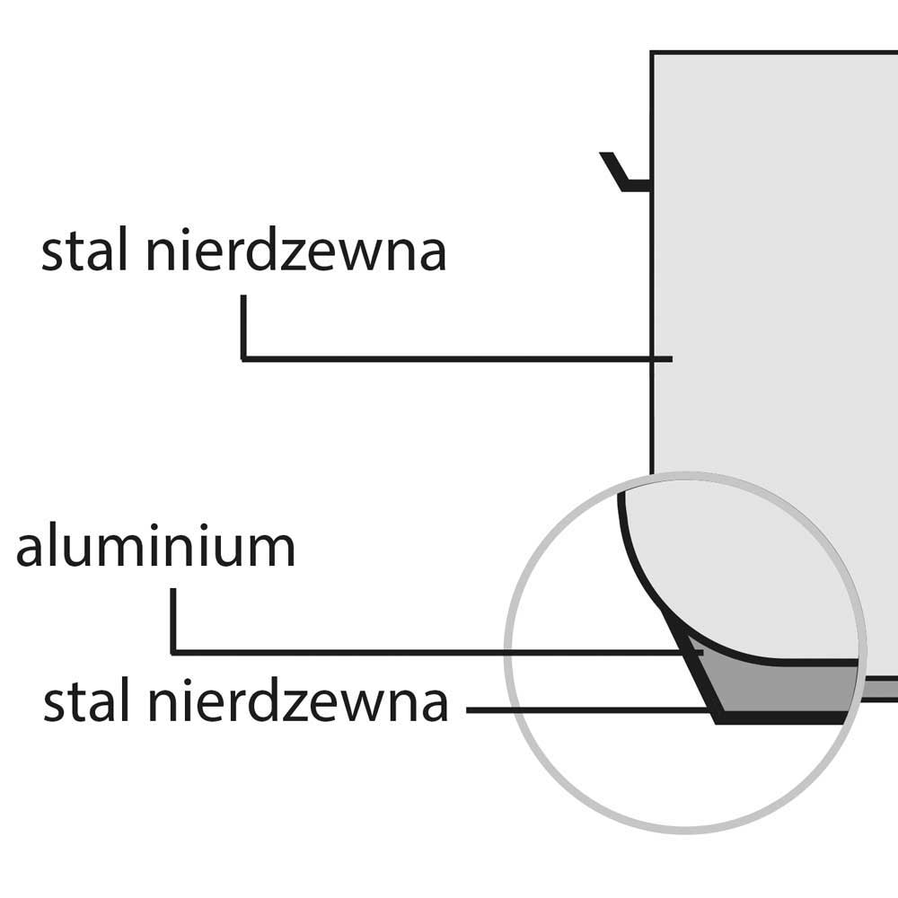 Garnek niski z pokrywką, stalowy, Ø 320 mm, V 12.9 l - obrazek 2
