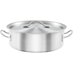 Garnek niski z pokrywką, stalowy, Gredil, Ø 320 mm, V 8.8 l
