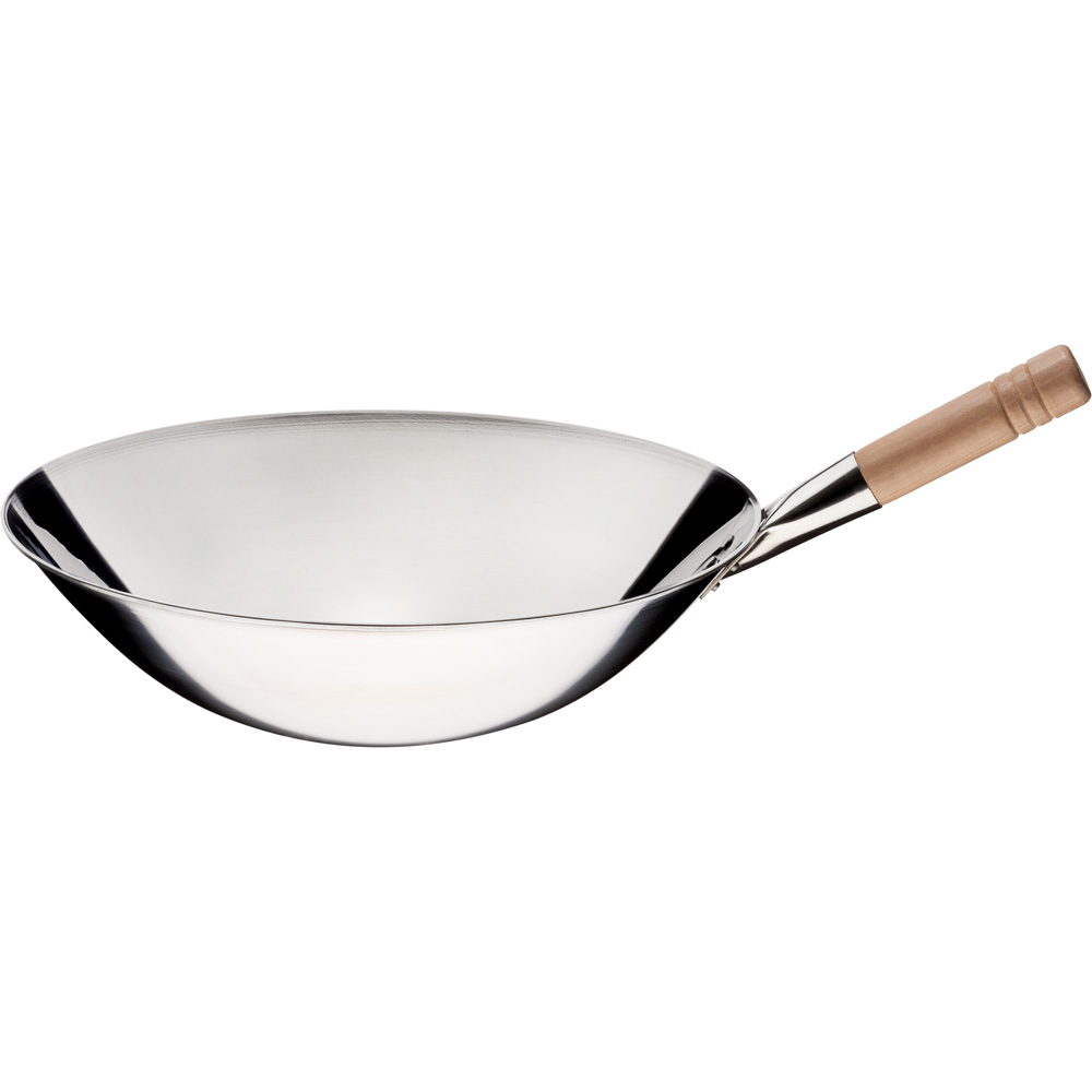 Patelnia wok, szczotkowana, Ø 400 mm