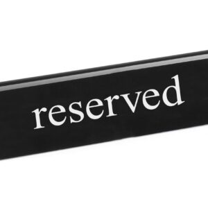 Tabliczka informacyjna „Rezerwacja”, HENDI, "reserved", 130x30x(H)38mm