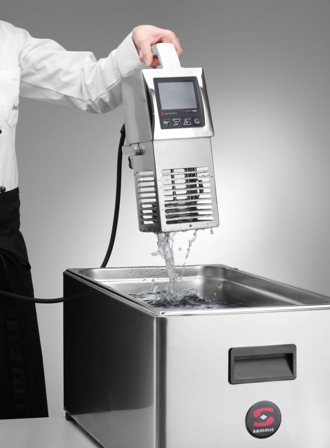 Cyrkulator zanurzeniowy do gotowania sous vide SmartVide 9 , Sammic, srebrny, 230V/2000W, 124x140x(H)360mm - obrazek 2