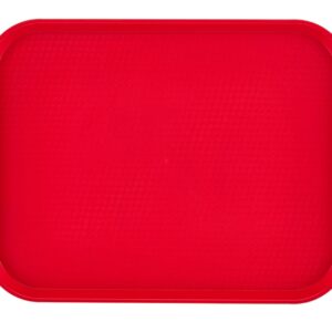 Taca z polipropylenu fast food, średnia, Cambro, czerwona, czerwony, 300x410x(H)19mm