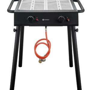 Xantos Black Grill gazowy, HENDI, czarny, 9,5kW, 770x710x(H)870mm