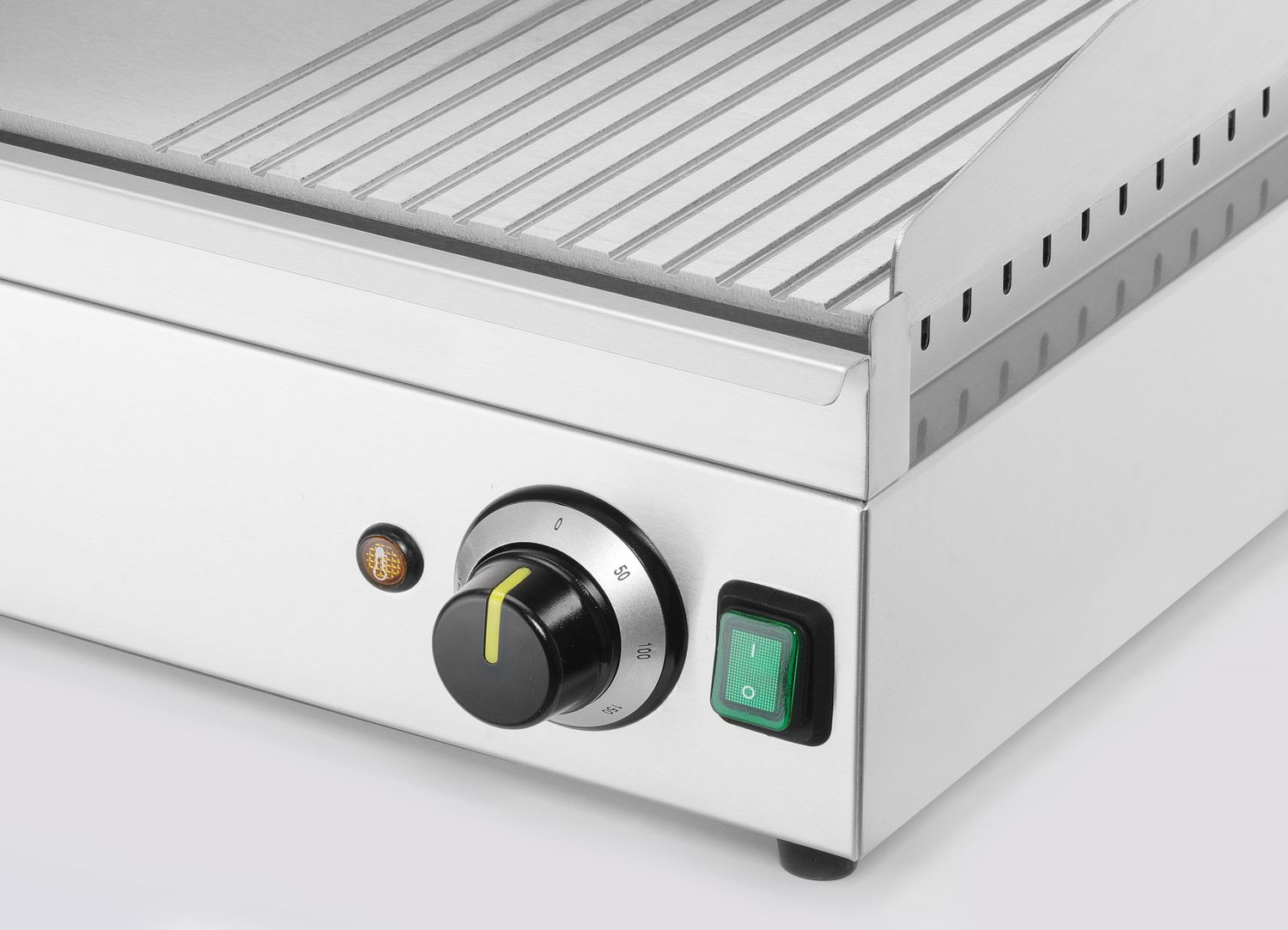 Płyta grillowa w ⅓ żebrowana, HENDI, Kitchen Line, 2/3 gładka, 1/3 ryflowana, 230V/3500W, 697x474x(H)241mm - obrazek 4