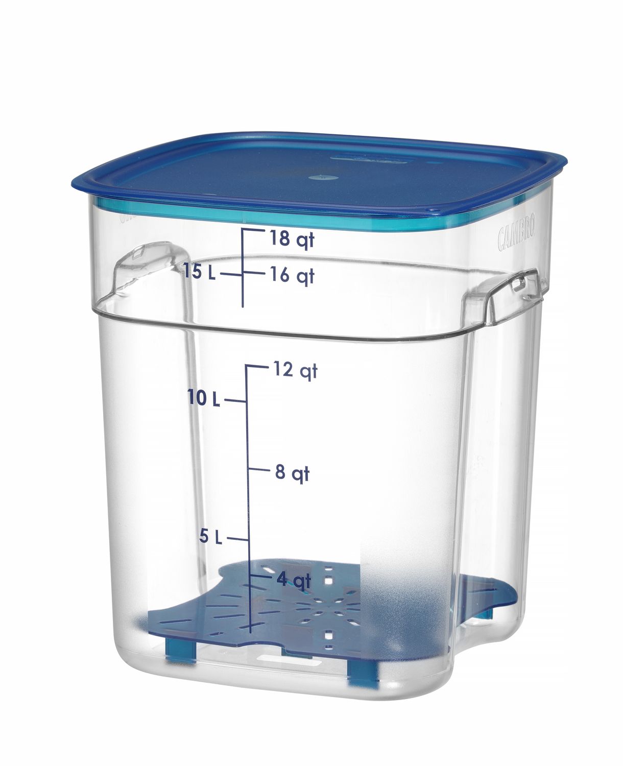 Pojemnik na żywność CamSquares Fresh Pro, Cambro, 17,2L, transparentny, 289x289x(H)327mm - obrazek 3