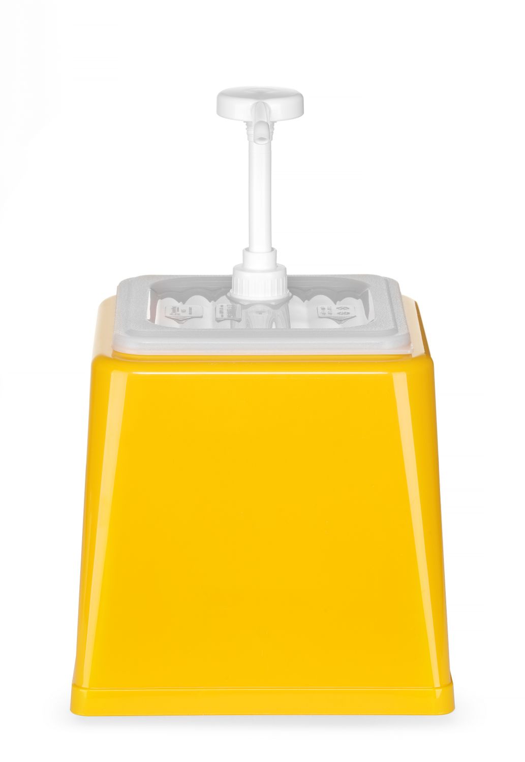 Pojemnik do sosów z pompką, HENDI, 2,5L, żółty, 230x210x(H)327mm