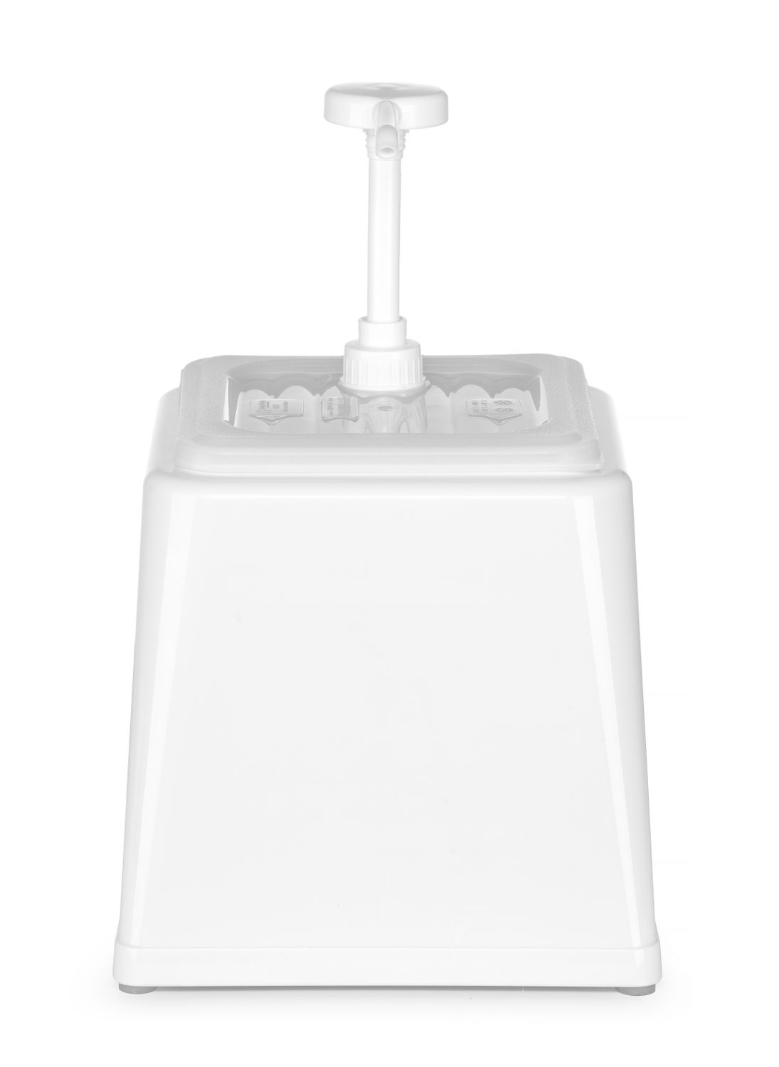Pojemnik do sosów z pompką, HENDI, 2,5L, biały, 230x210x(H)327mm