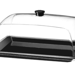 Taca z pokrywą prostokątna, HENDI, GN 1/2, transparentny, 335x275x(H)165mm
