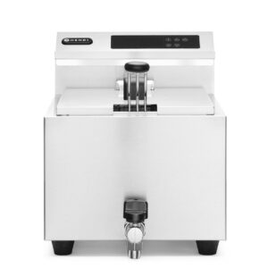 Frytownica z panelem cyfrowym z kranem spustowym 8 l, HENDI, Profi Line, 8L, 230V/3500W, 305x515x(H)345mm