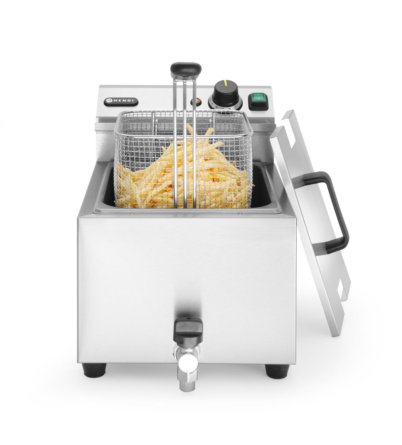Frytownica manualna z kranem spustowym, 8 l, HENDI, Profi Line, 8L, jasnoszary, 230V/3500W, 305x515x(H)354mm - obrazek 3