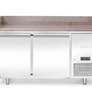 Stół chłodniczy do pizzy 2-drzwiowy z granitowym blatem, Arktic, 250L, granitowy, 230V/250W, 1510x800x(H)875mm