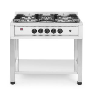 Kuchnia gazowa 5-palnikowa na podstawie otwartej, HENDI, Kitchen Line, 14,3kW, 900x640x(H)910mm