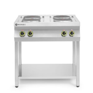 Kuchnia elektryczna 4-płytowa na podstawie otwartej, HENDI, Kitchen Line, 400V/10400W, 800x700x(H)900mm