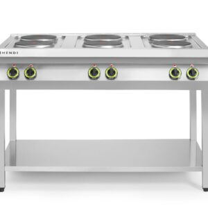 Kuchnia elektryczna 6-płytowa na podstawie otwartej, HENDI, Kitchen Line, 400V/15600W, 1200x700x(H)900mm