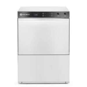 Zmywarka do naczyń 50x50 – sterowana elektromechanicznie, HENDI, Budget Line, z dozownikiem detergentu i pompą spustową, 230V/3600W, 600x570x(H)830mm