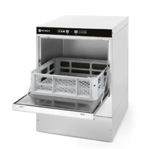 Zmywarka do szkła 40x40, sterowana elektromechanicznie, HENDI, Budget Line, z dozownikiem detergentu, 230V/2800W, 470x510x(H)710mm