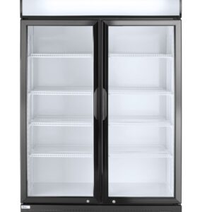 Lodówka barowa z podświetlanym panelem, 2-drzwiowa, Arktic, 512L, czarny, 230V/510W, 1120x585x(H)1900mm