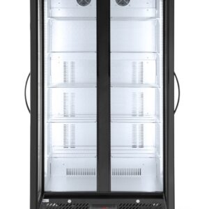Lodówka barowa 2-drzwiowa, Arktic, 384L, czarny, 230V/365W, 900x530x(H)1820mm