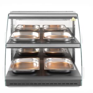 Witryna grzewcza nastawna kwarcowa, HENDI, dwupoziomowa, 230V/560W, 650x485x(H)630mm