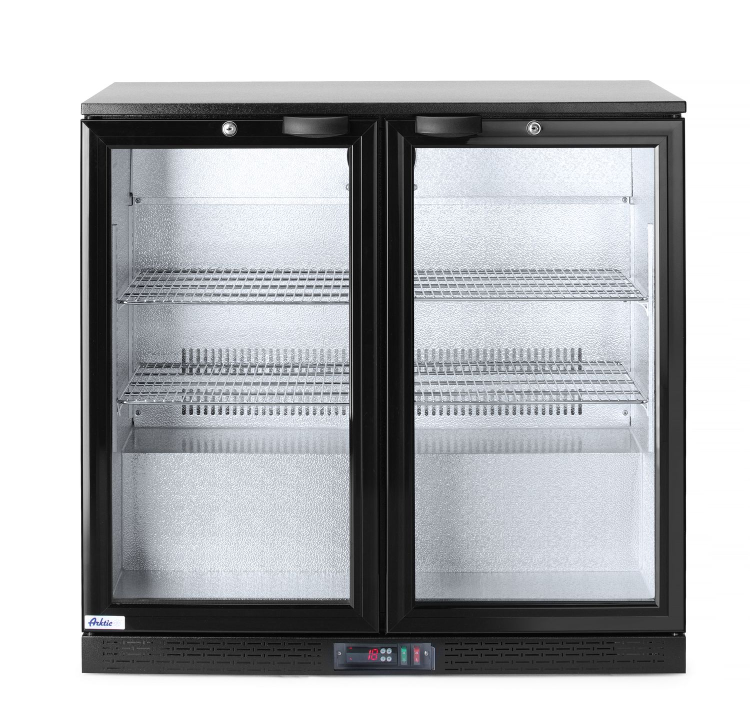 Lodówka barowa 2-drzwiowa, Arktic, 158L, czarny, 230V/160W, 900x530x(H)870mm