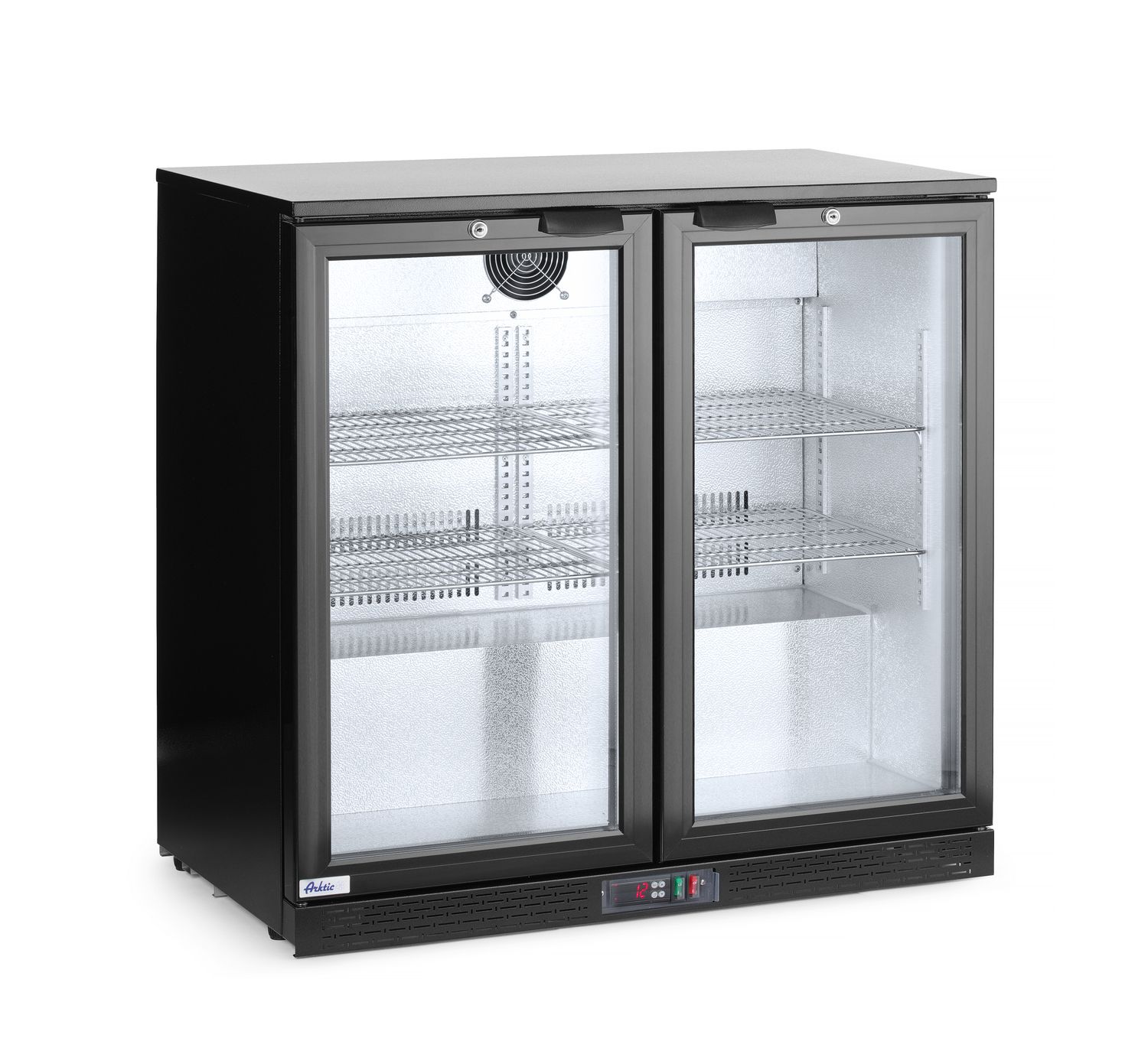 Lodówka barowa 2-drzwiowa, Arktic, 158L, czarny, 230V/160W, 900x530x(H)870mm - obrazek 3