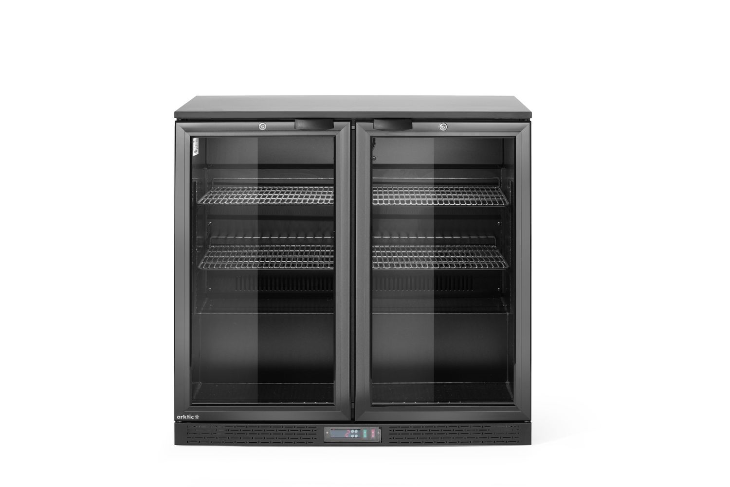 Lodówka barowa 2-drzwiowa, Arktic, 158L, czarny, 230V/160W, 900x530x(H)870mm