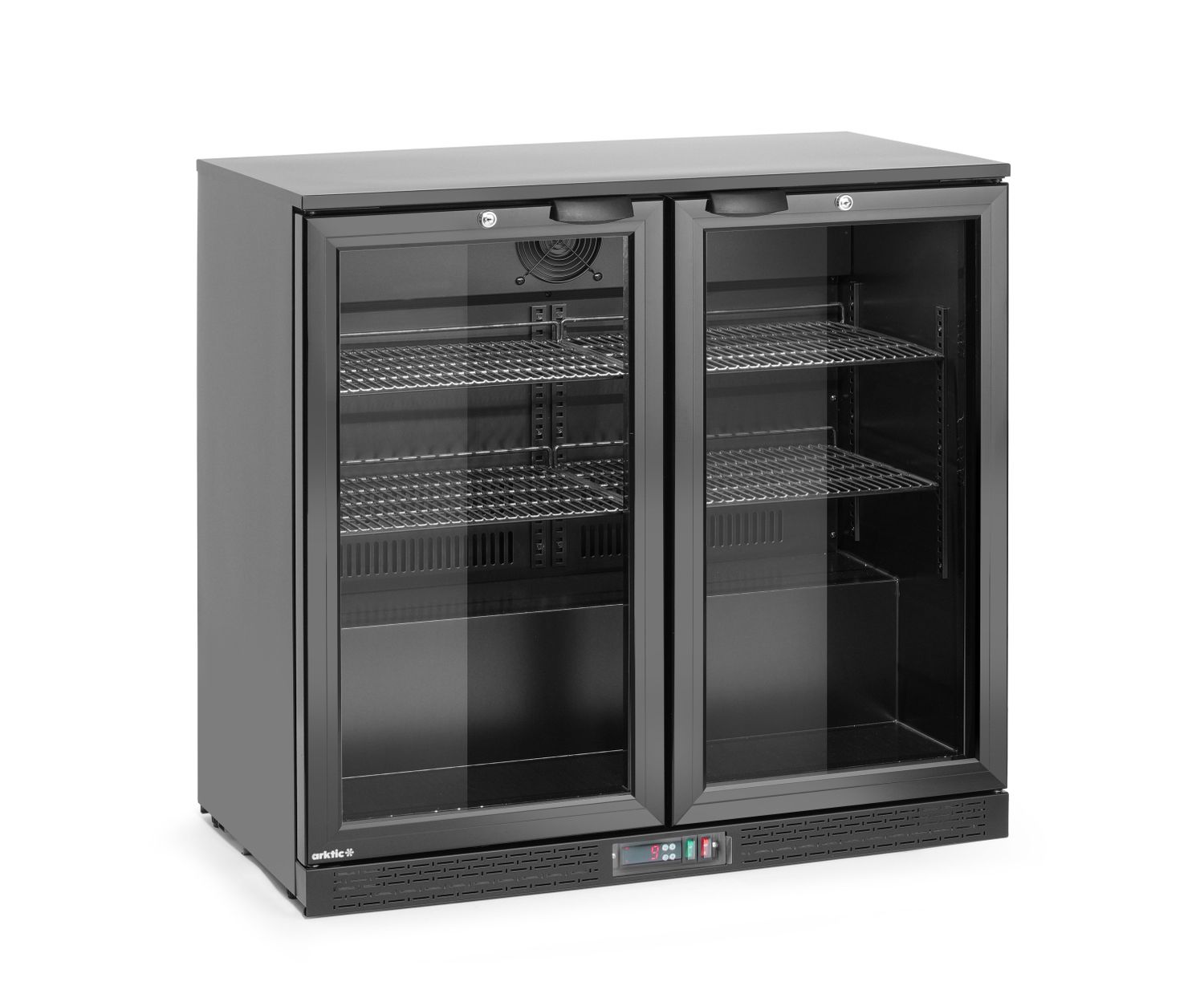 Lodówka barowa 2-drzwiowa, Arktic, 158L, czarny, 230V/160W, 900x530x(H)870mm - obrazek 2