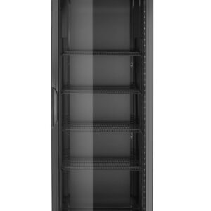 Lodówka barowa z podświetlanym panelem, 1-drzwiowa, Arktic, 254L, czarny, 230V/250W, 578x605x(H)1980mm