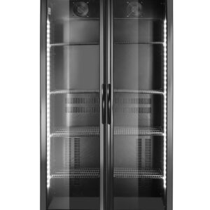 Lodówka barowa 2-drzwiowa, Arktic, 384L, czarny, 230V/365W, 900x530x(H)1820mm