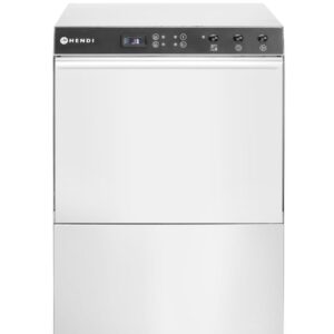 Zmywarka 50x50 Doppio, HENDI, z dozownikiem detergentu i pompą spustową, 400V/4900W, 565x605x(H)830mm