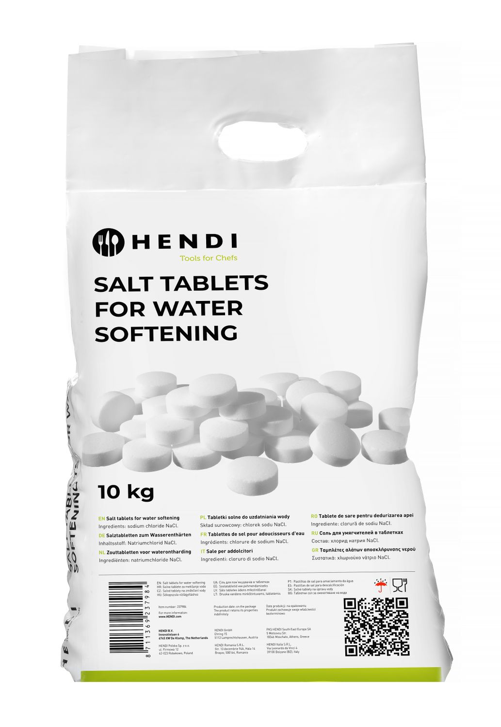 Tabletki solne do zmiękczania wody, HENDI, 10 kg