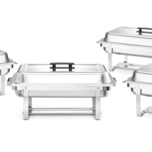 Podgrzewacz na pastę – zestaw 4 szt., HENDI, GN 1/1, 7,5L, 600x355x(H)305mm