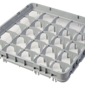 Nadstawka do koszy full drop 500x500 mm szara, model E1, Cambro, liczba przegródek: 25 (5x5), wymiar przegródki: 89x89 mm, jasnoszary, 499x499x(H)51mm