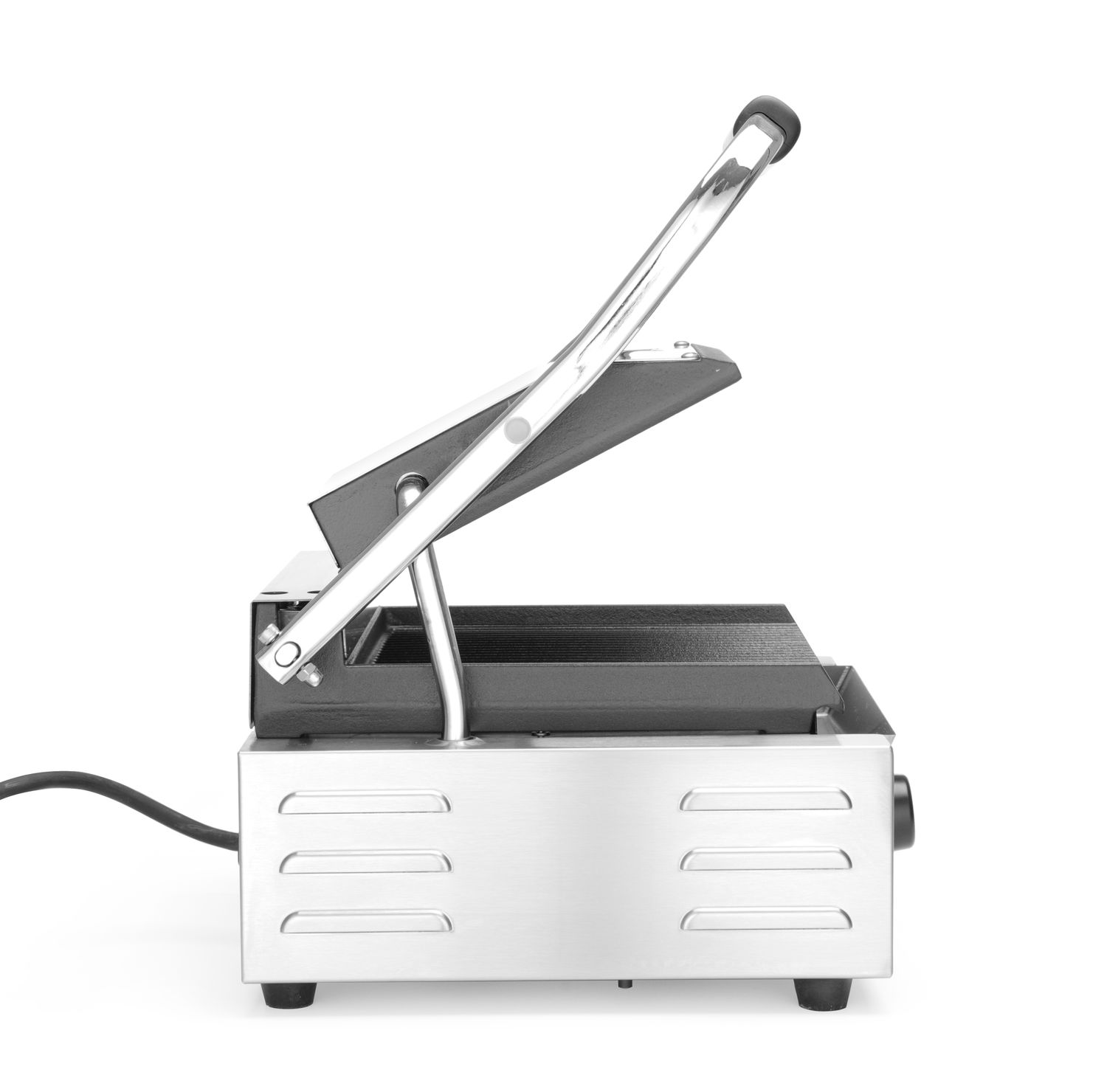 Grill kontaktowy pojedynczy, HENDI, góra i dół ryflowane, 230V/1800W, 310x375x(H)216mm - obrazek 3