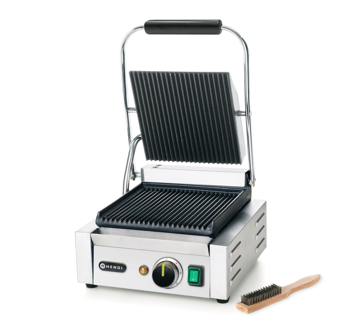 Grill kontaktowy pojedynczy, HENDI, góra i dół ryflowane, 230V/1800W, 310x375x(H)216mm - obrazek 7