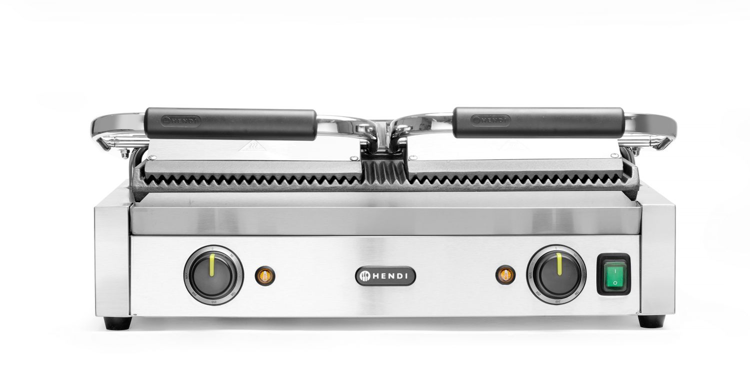 Grill kontaktowy podwójny Ryflowany, HENDI, góra i dół ryflowane, 230V/3600W, 570x375x(H)216mm - obrazek 3