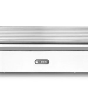 Podgrzewacz rolkowy do parówek XL - dwustrefowy, HENDI, 14 rolek, srebrny, 230V/2000W, 732x590x(H)168mm, Prostokątny