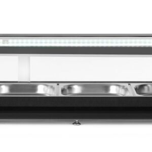 Witryna chłodnicza do sushi, Arktic, Pojemność: 5x GN 1/2 (H)40 mm – pojemniki w zestawie., czarny, 230V/190W, 1800x420x(H)265mm