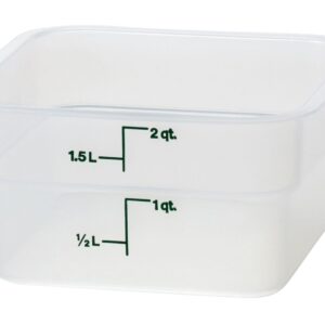 Przezroczysty pojemnik polipropylenowy na żywność CamSquare, Cambro, 1,9 l, 1,9L, transparentny, 185x185x(H)100mm
