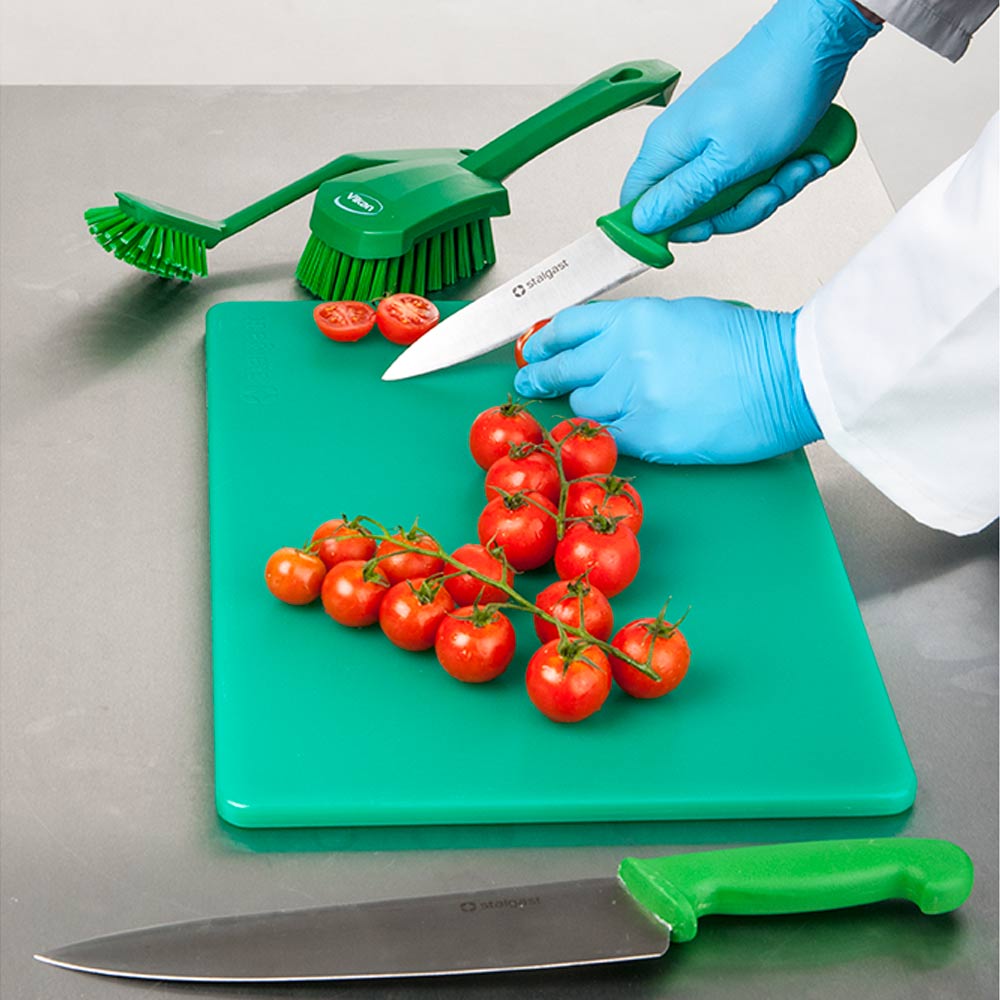 Deska do krojenia, zielona, HACCP, 450x300 mm - obrazek 3