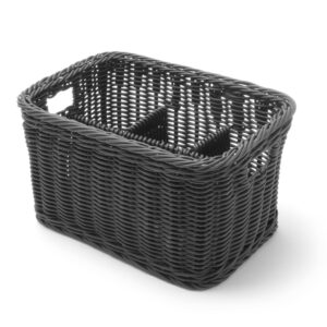 Koszyk na sztućce, HENDI, czarny, 260x180x(H)150mm