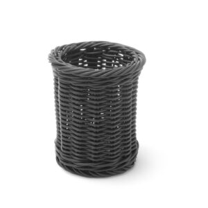 Koszyk na sztućce, HENDI, czarny, ⌀100x(H)120mm
