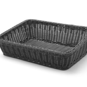 Kosz skośny prostokątny, HENDI, czarny, 400x300x(H)120mm