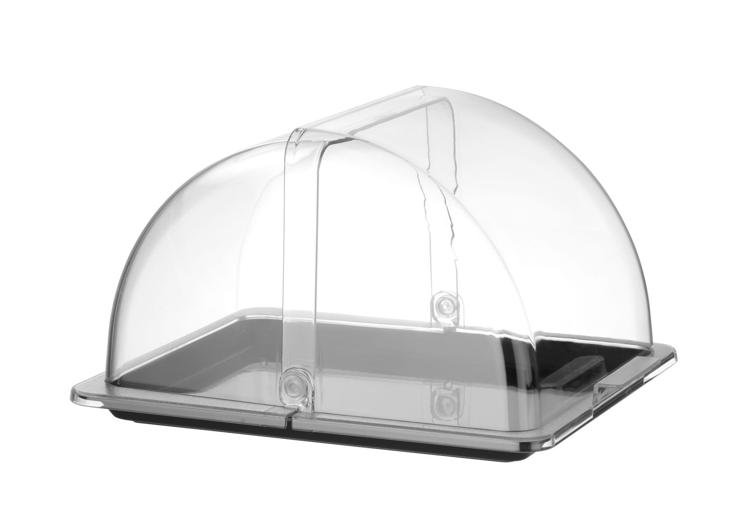 Witrynka roll-top, HENDI, GN 1/2, czarny, 325x265mm, Prostokątny