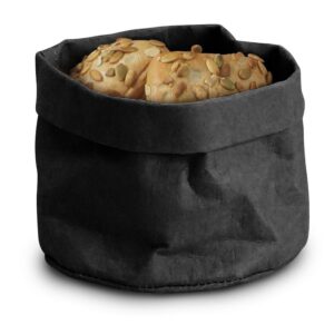 Torba papierowa na pieczywo, HENDI, czarny, 170x170x(H)150mm