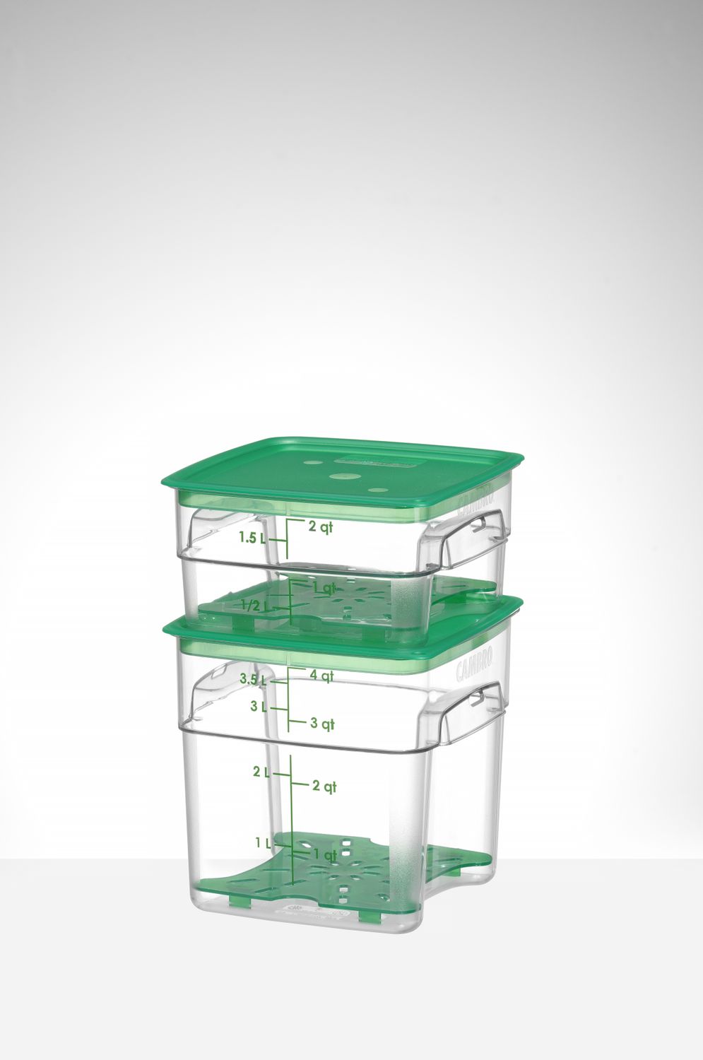 Pojemnik na żywność CamSquares Fresh Pro, Cambro, 3,8L, transparentny, 191x191x(H)183mm - obrazek 3