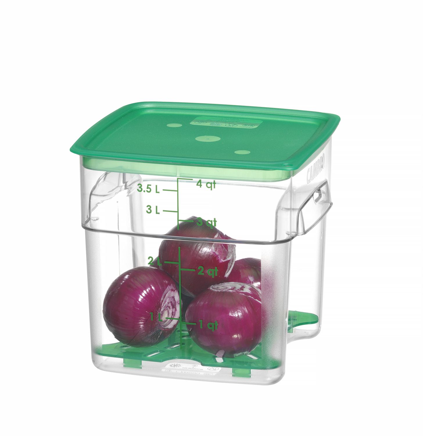 Pojemnik na żywność CamSquares Fresh Pro, Cambro, 3,8L, transparentny, 191x191x(H)183mm - obrazek 7